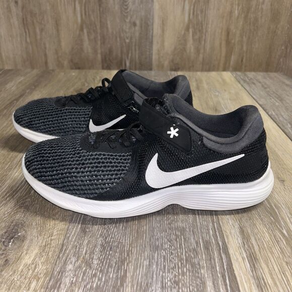 Nike Revolution 4 AA1729-001 Black White Youth US Size 7 Running Sneaker Shoes - Picture 5 of 11